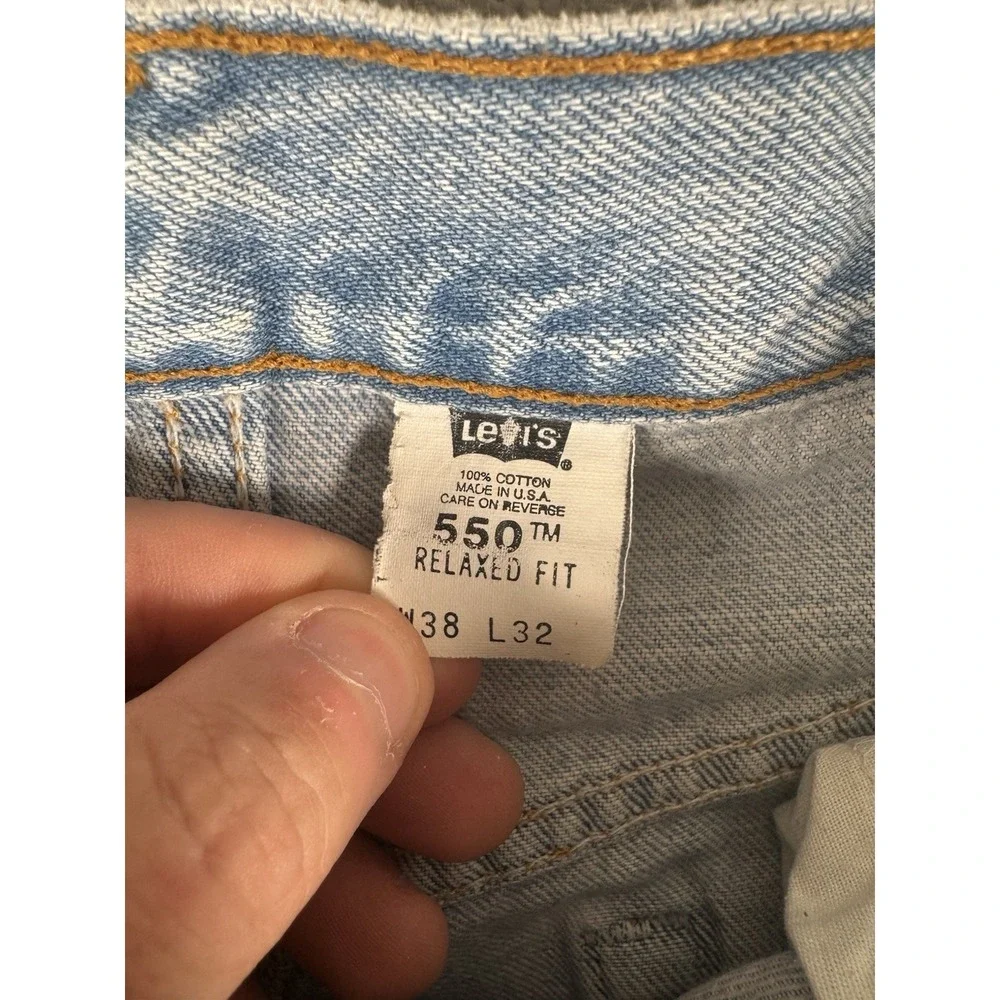 Vintage Levi's 550 Jeans‎ Made in USA 38x32 Relaxed Fit Dad Men's Red Tab Y2K 00